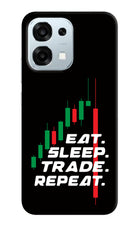 Eat Sleep Trade Repeat Oppo F31 5G Hard Case Back Cover by Casekaro