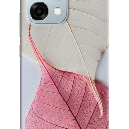White Pink Leaf Oppo F31 5G Hard Case Back Cover by Casekaro
