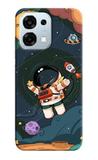 Cartoon Astronaut Oppo F31 5G Hard Case Back Cover by Casekaro