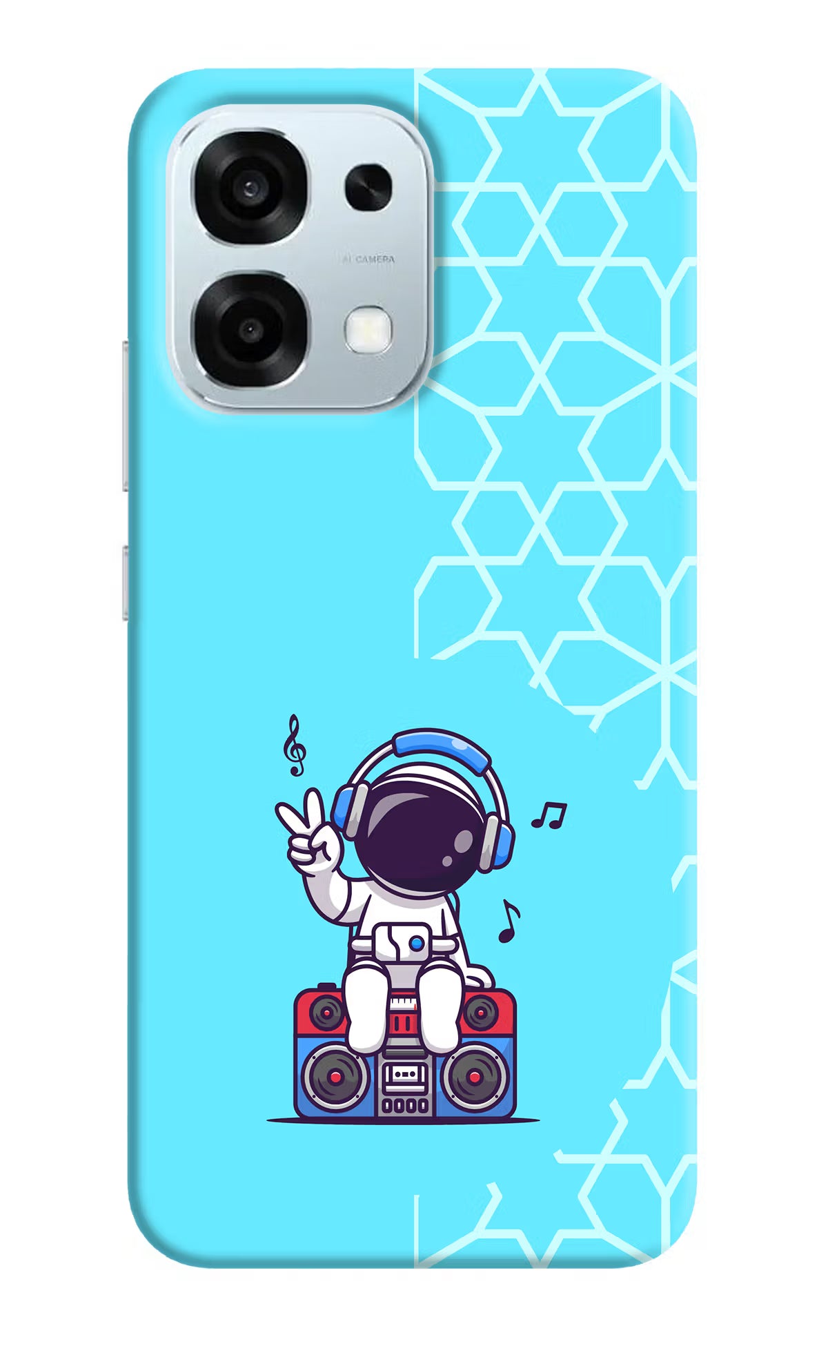 Cute Astronaut Chilling Oppo F31 5G Hard Case Back Cover by Casekaro
