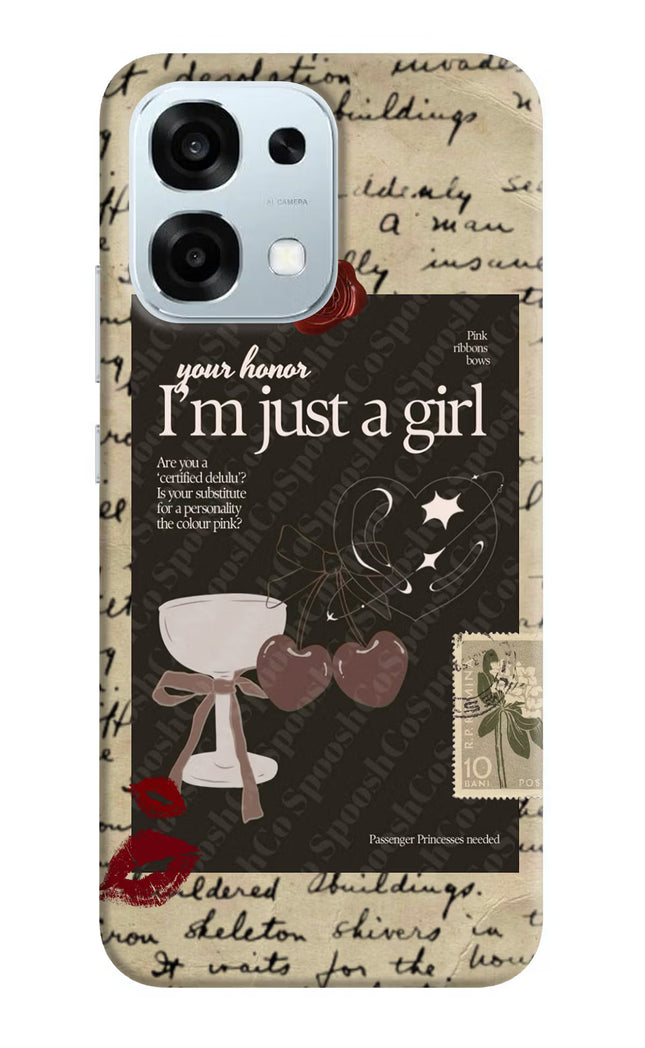 I am just a girl Oppo F31 5G Hard Case Back Cover by Casekaro