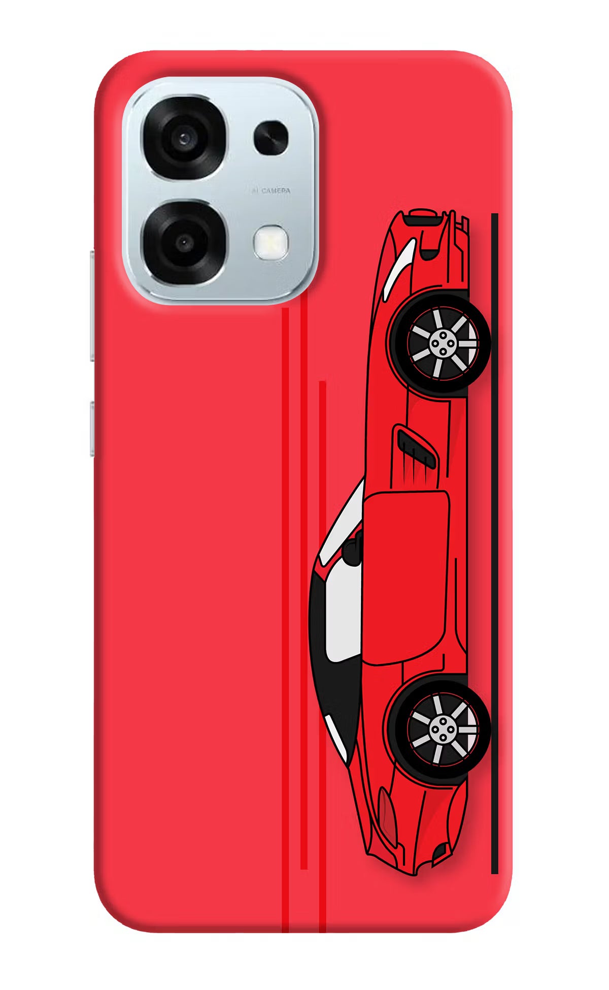 Red Velocity Oppo F31 5G Hard Case Back Cover by Casekaro