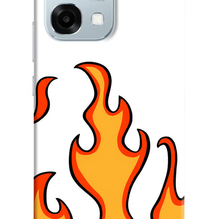 Fired Up – White Oppo F31 5G Hard Case Back Cover by Casekaro
