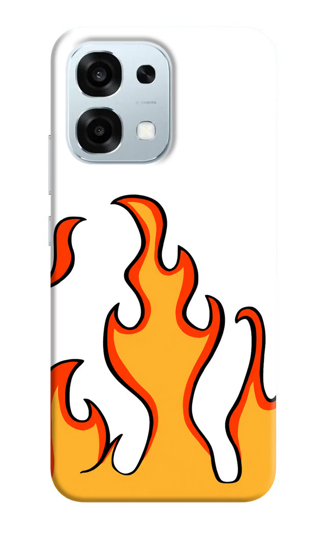 Fired Up – White Oppo F31 5G Hard Case Back Cover by Casekaro
