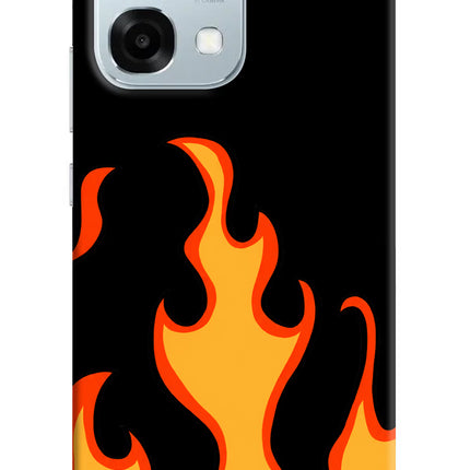 Fired Up – Black Oppo F31 5G Hard Case Back Cover by Casekaro