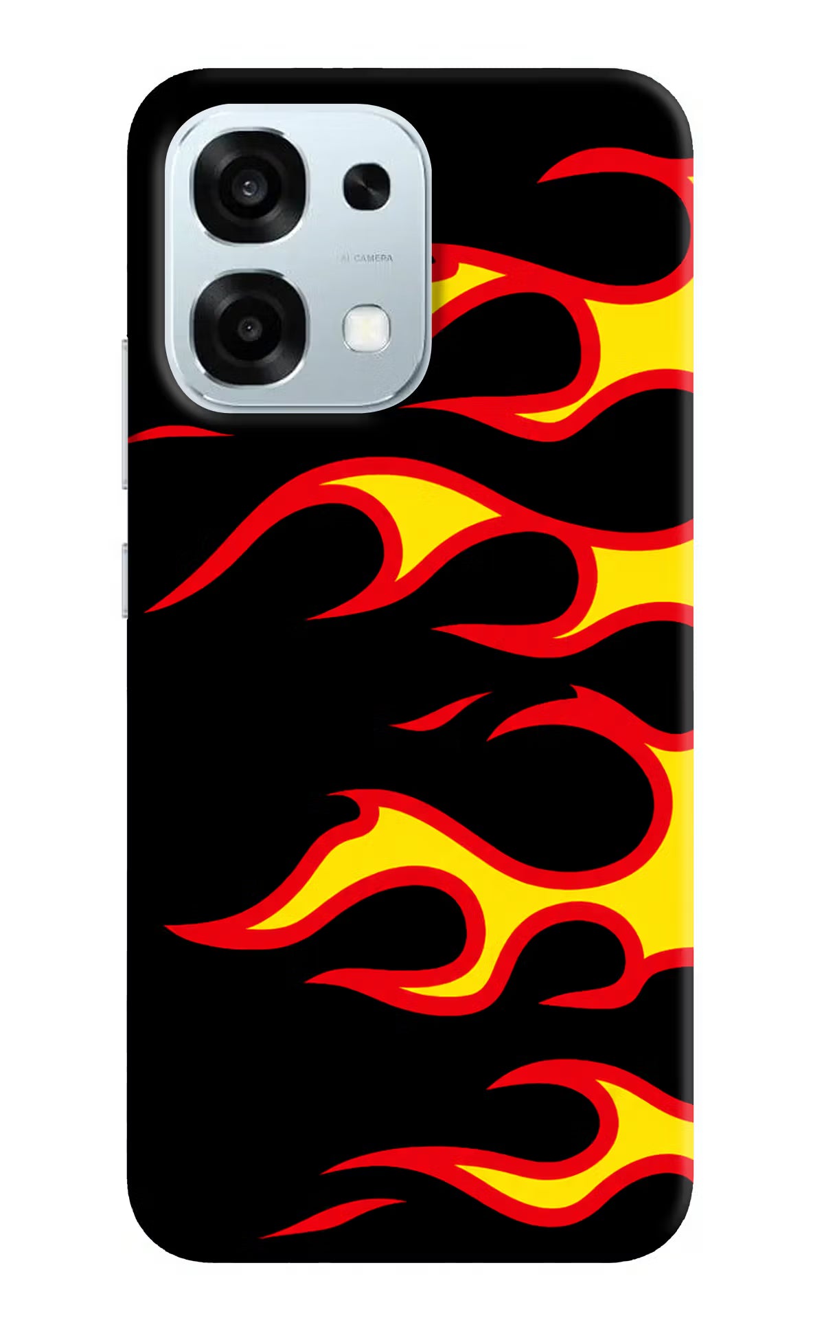 Side Sweep Flames Oppo F31 5G Hard Case Back Cover by Casekaro