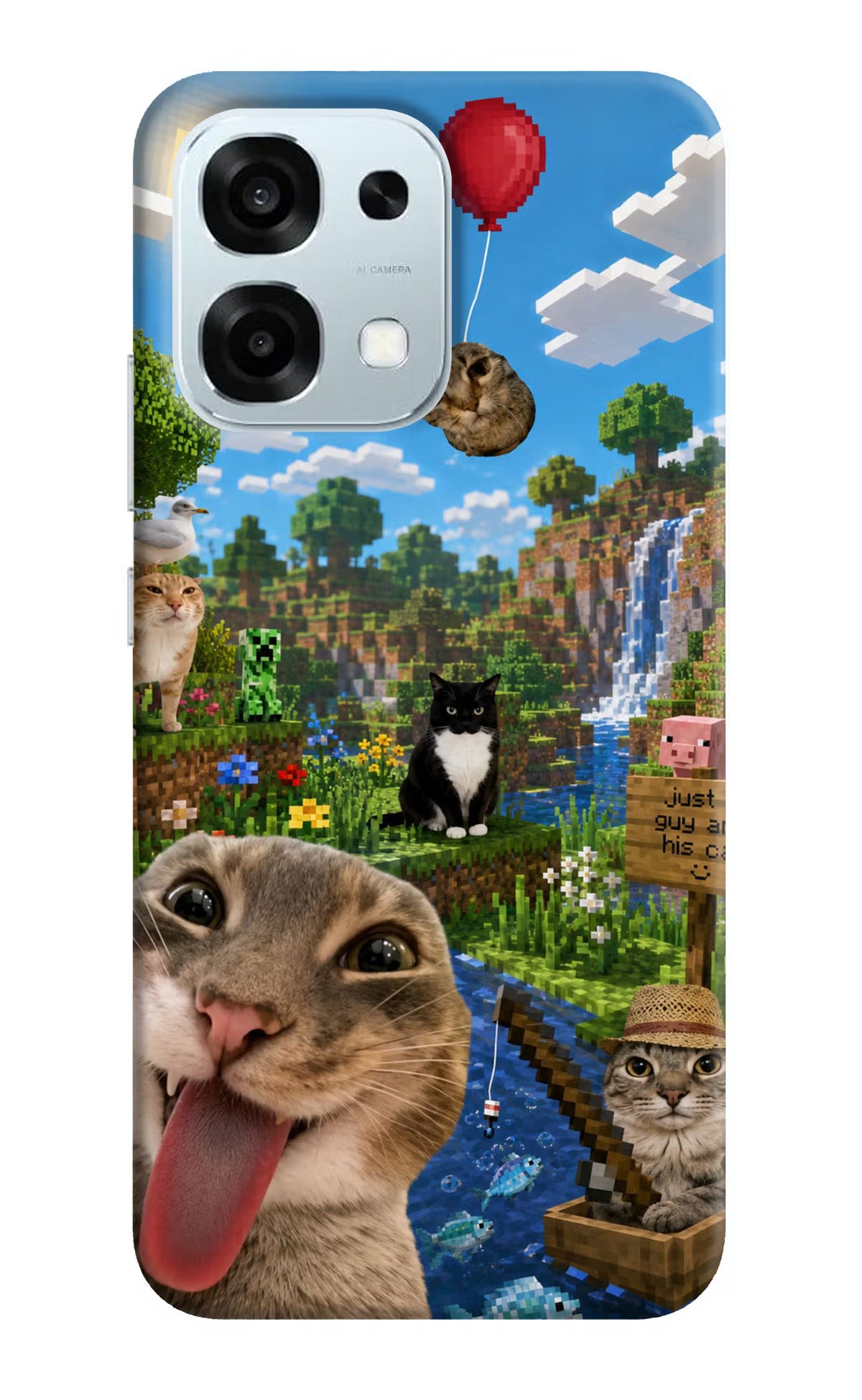 Minecraft Cat Chaos Oppo F31 5G Back Cover