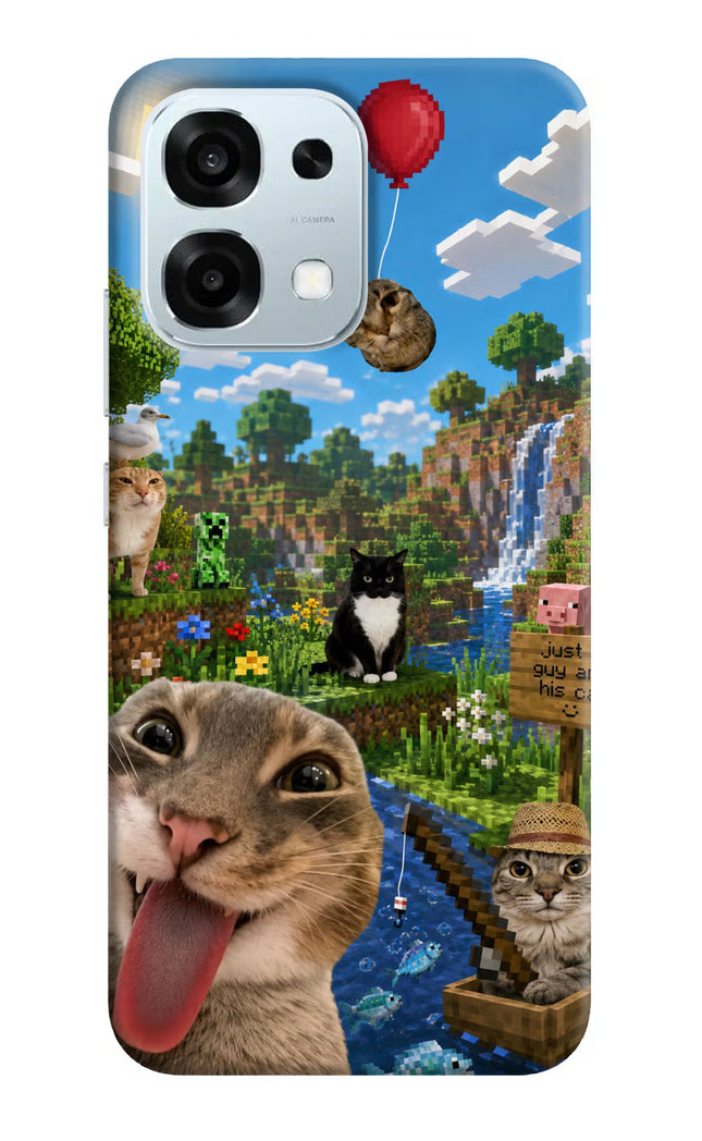 Minecraft Cat Chaos Oppo F31 5G Hard Case Back Cover by Casekaro