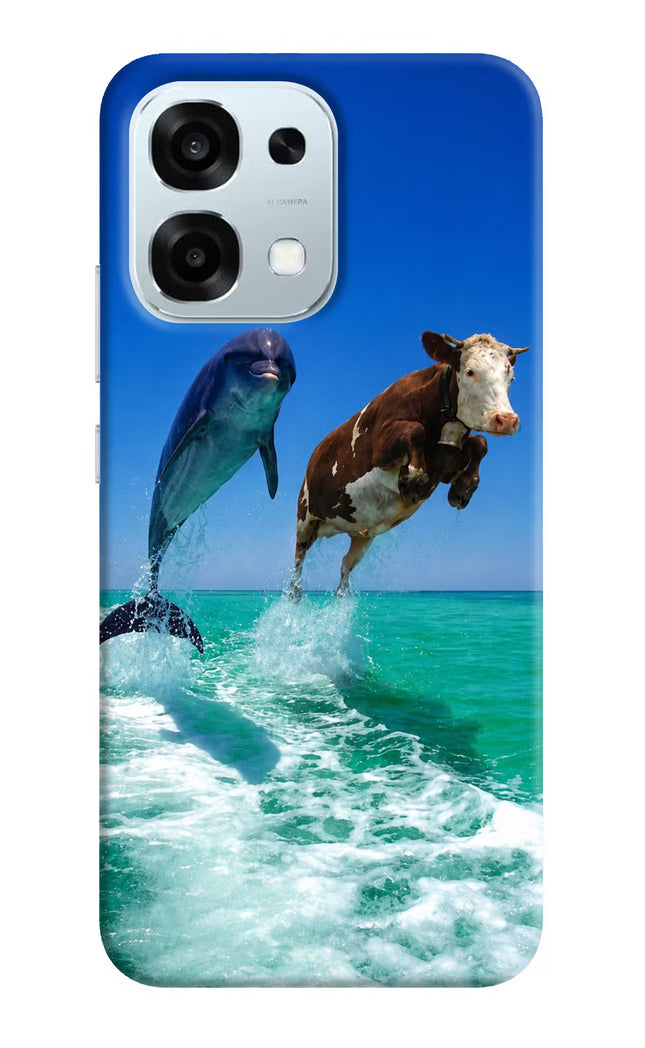 Dolphin vs Cow Oppo F31 5G Hard Case Back Cover by Casekaro