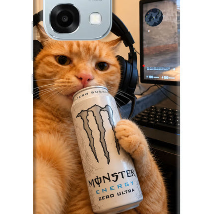 Gamer Cat Energy Oppo F31 5G Hard Case Back Cover by Casekaro
