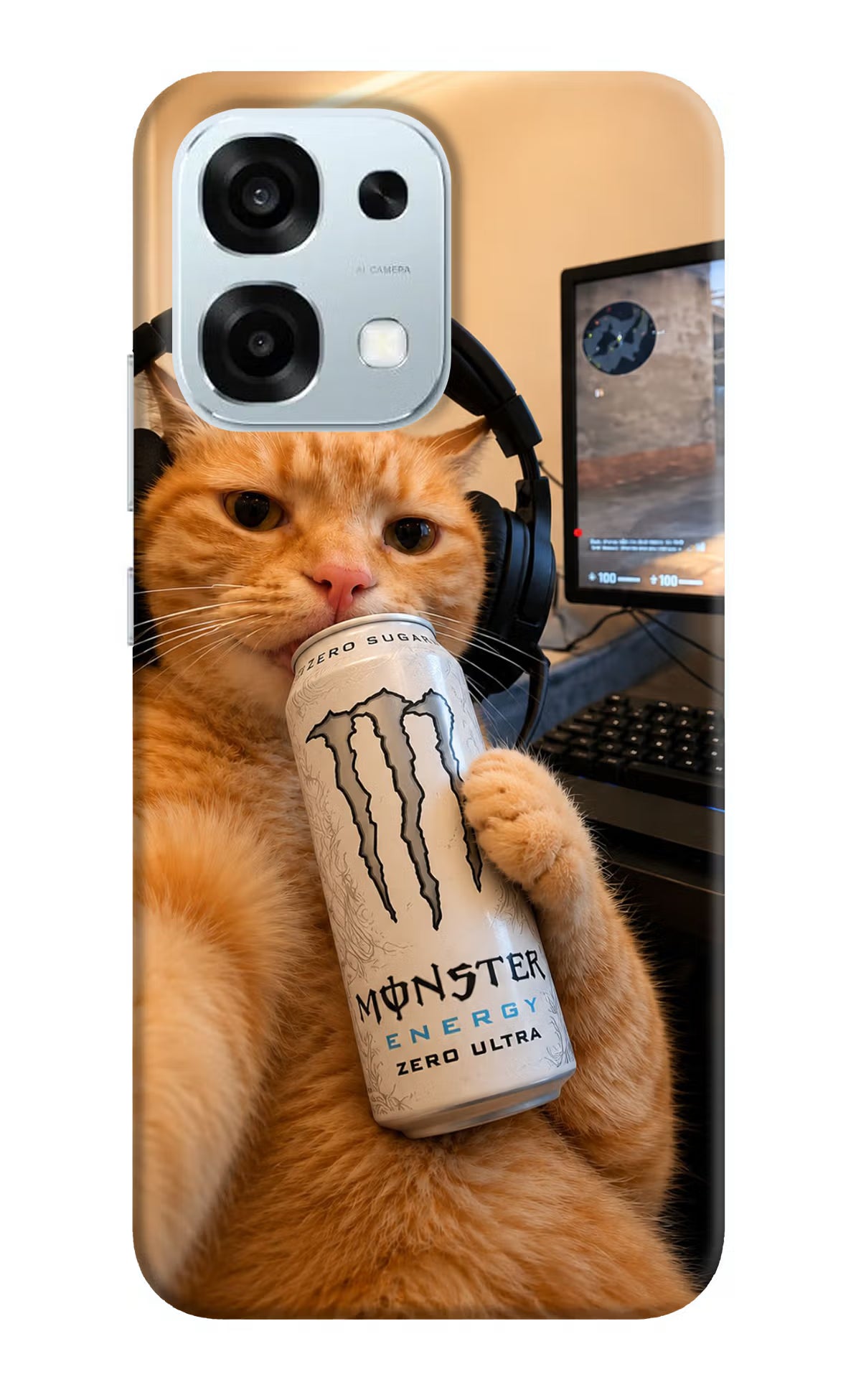 Gamer Cat Energy Oppo F31 5G Back Cover