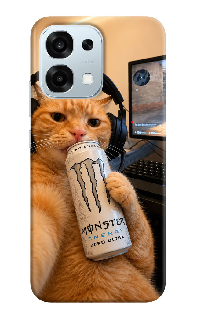 Gamer Cat Energy Oppo F31 5G Hard Case Back Cover by Casekaro