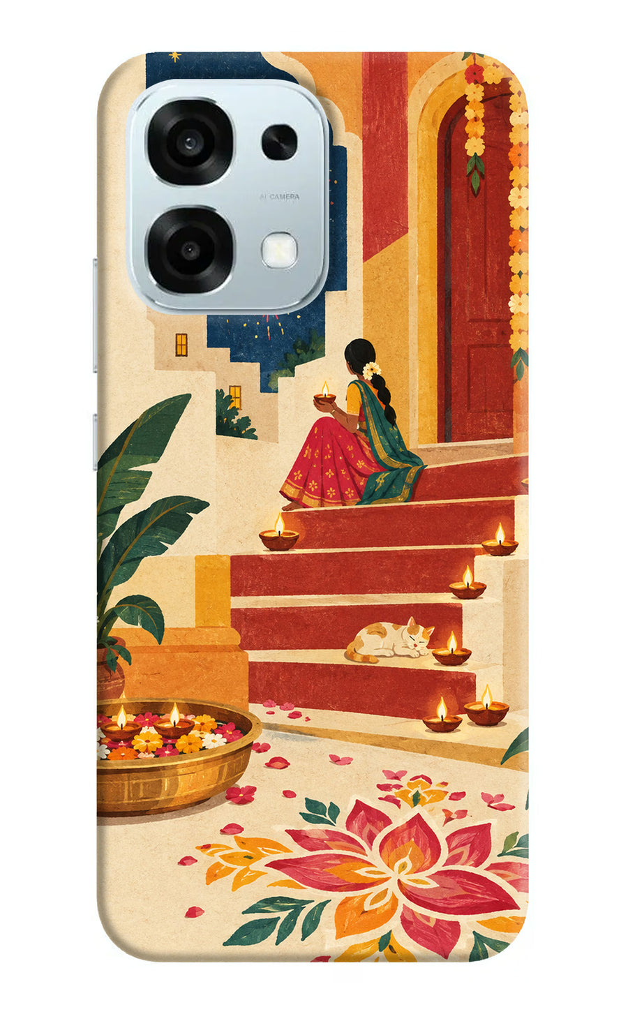 Diwali Rangoli Oppo F31 5G Back Cover, Hard case