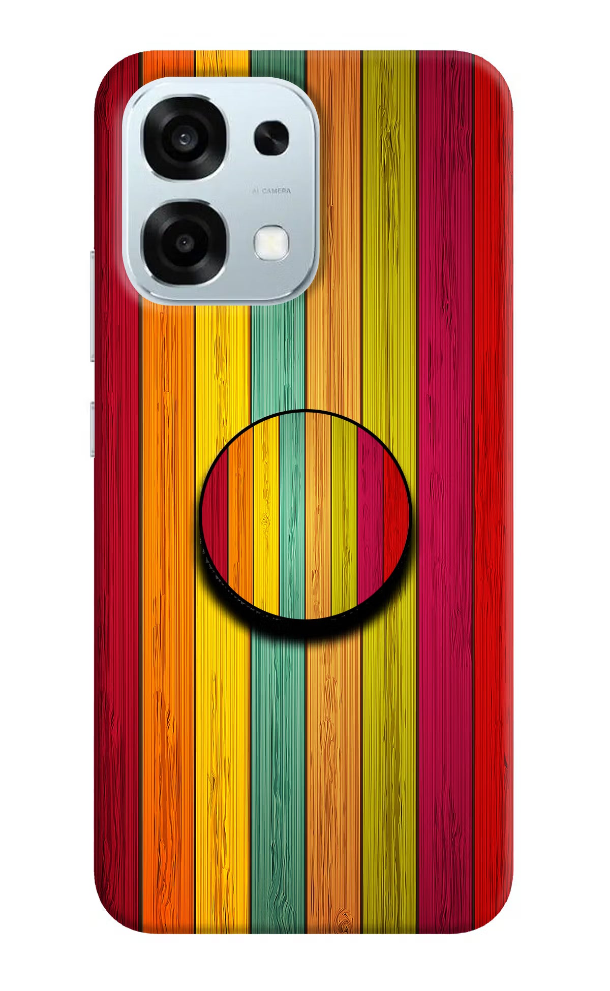 Multicolor Wooden Oppo F31 5G Pop Case by Casekaro