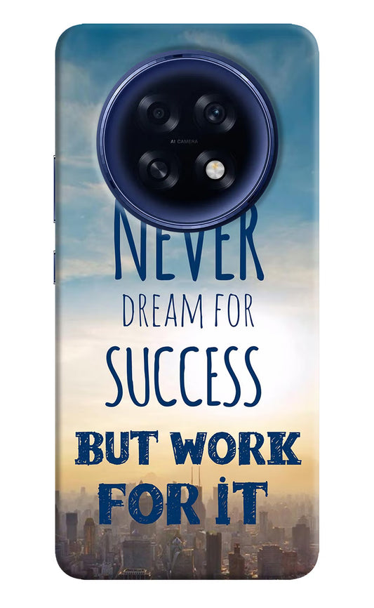 Never Dream For Success But Work For It Oppo F31 Pro Plus 5G Hard Case Back Cover by Casekaro