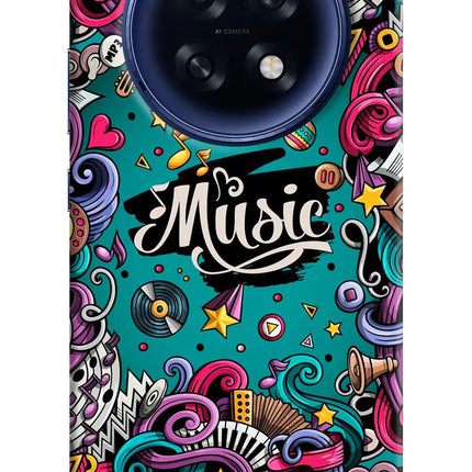 Music Graffiti Oppo F31 Pro Plus 5G Hard Case Back Cover by Casekaro