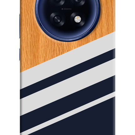 Blue and white wooden Oppo F31 Pro Plus 5G Hard Case Back Cover by Casekaro