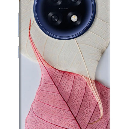 White Pink Leaf Oppo F31 Pro Plus 5G Hard Case Back Cover by Casekaro