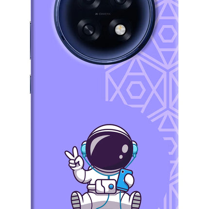 Cute Astronaut Chilling Oppo F31 Pro Plus 5G Hard Case Back Cover by Casekaro