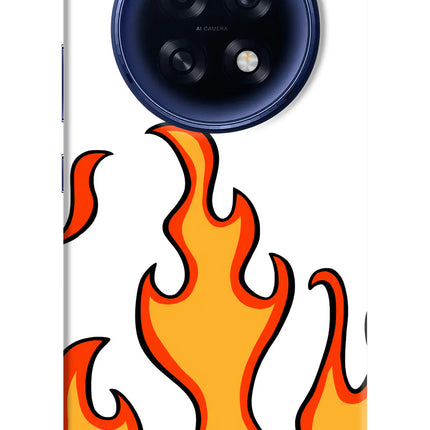 Fired Up – White Oppo F31 Pro Plus 5G Hard Case Back Cover by Casekaro
