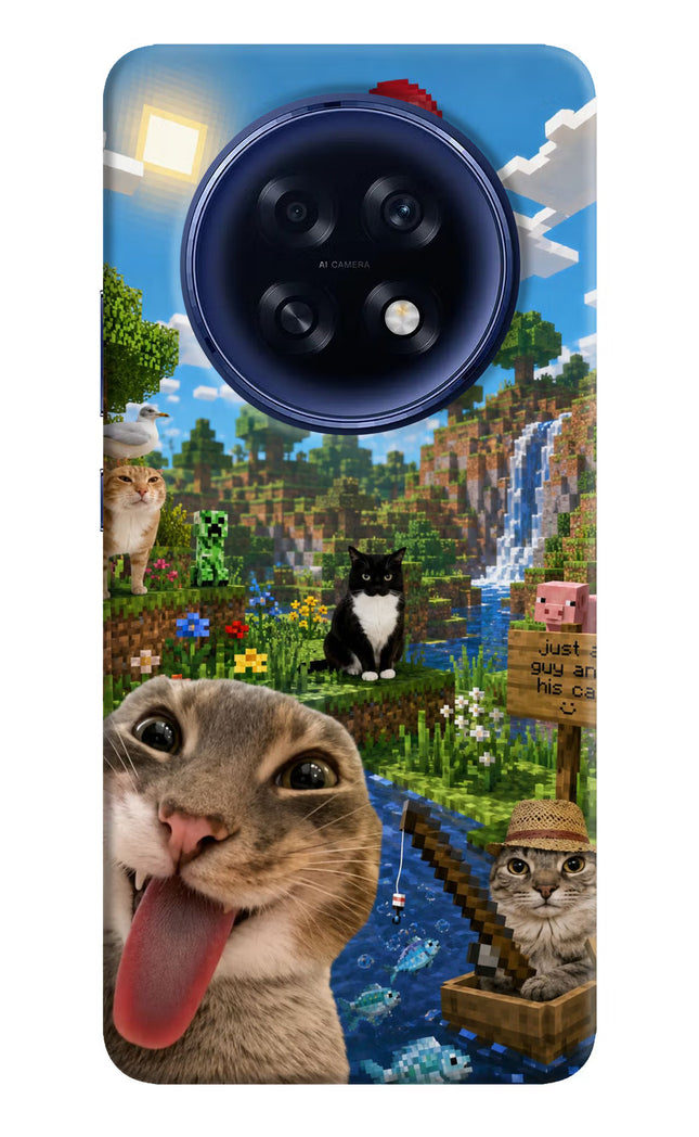 Minecraft Cat Chaos Oppo F31 Pro Plus 5G Hard Case Back Cover by Casekaro