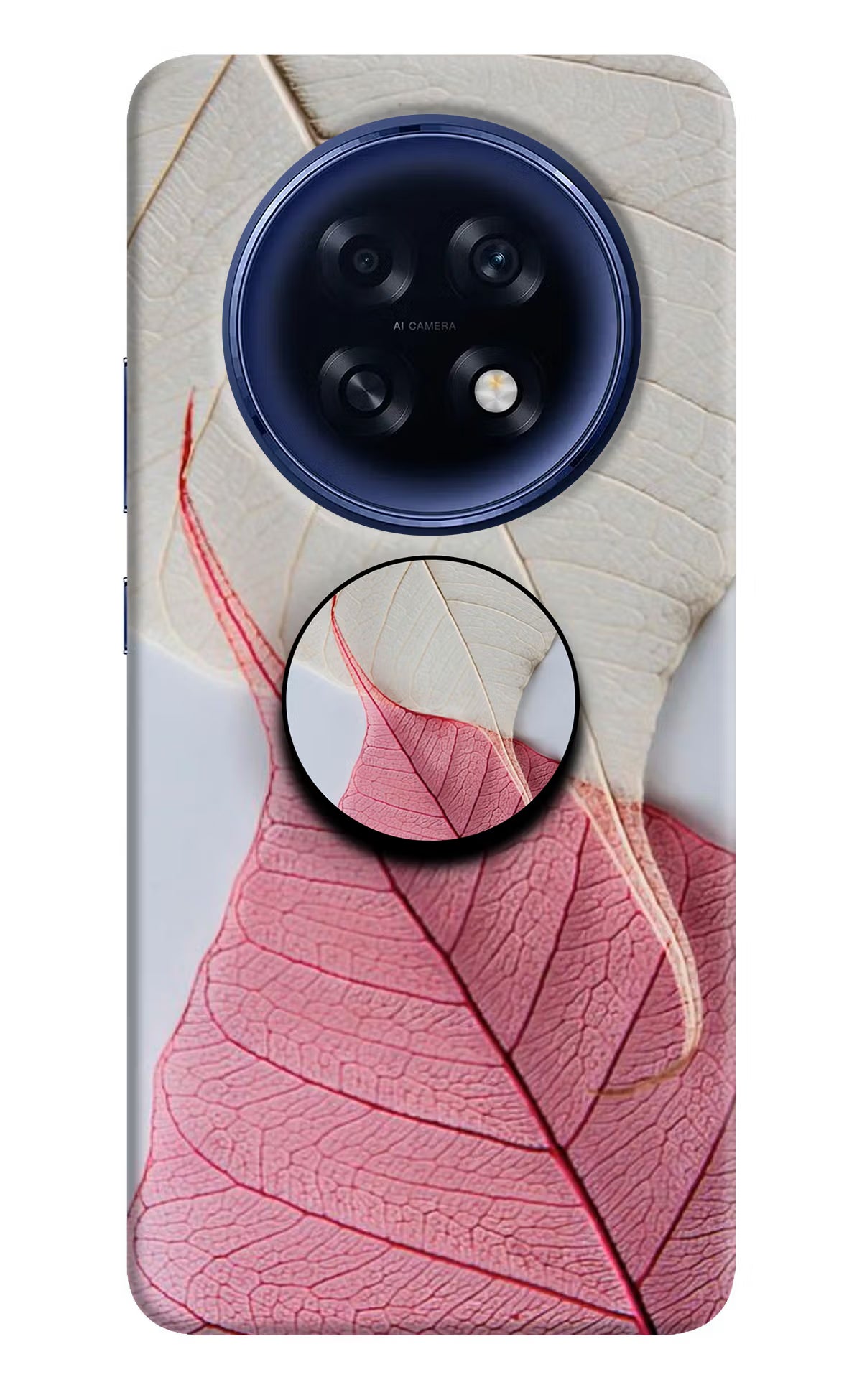 White Pink Leaf Oppo F31 Pro Plus 5G Pop Case by Casekaro