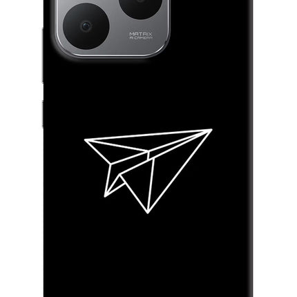 Paper Plane White Realme 15T 5G Back Cover