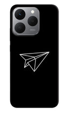 Paper Plane White Realme 15T 5G Back Cover