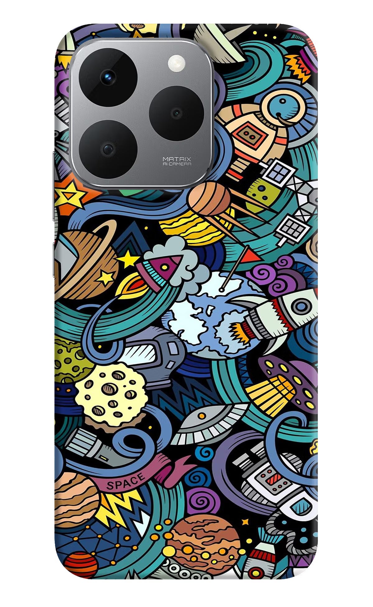 Space Abstract Realme 15T 5G Back Cover