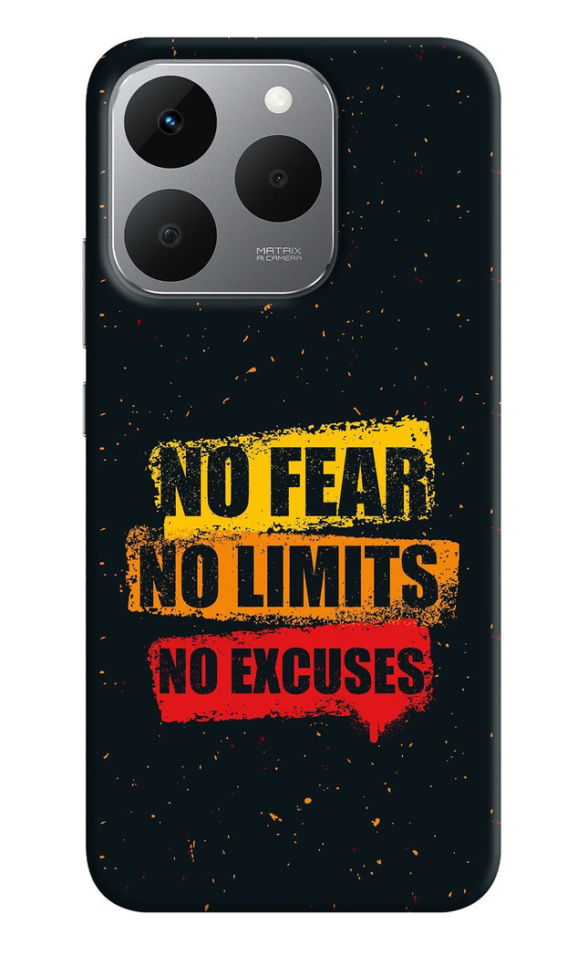 No Fear No Limits No Excuse Realme 15T 5G Hard Case Back Cover by Casekaro