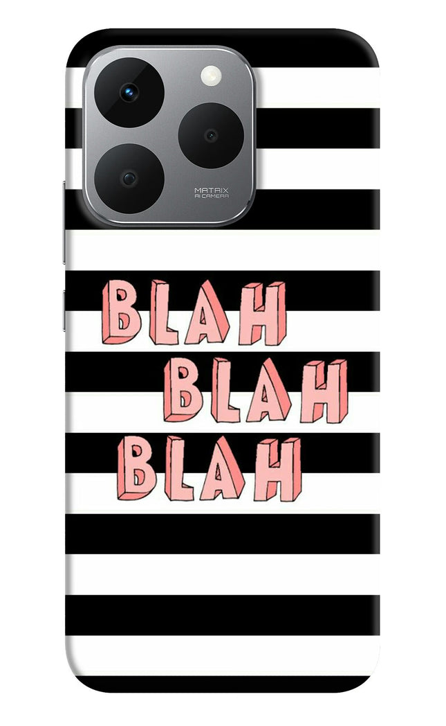 Blah Blah Blah Realme 15T 5G Hard Case Back Cover by Casekaro