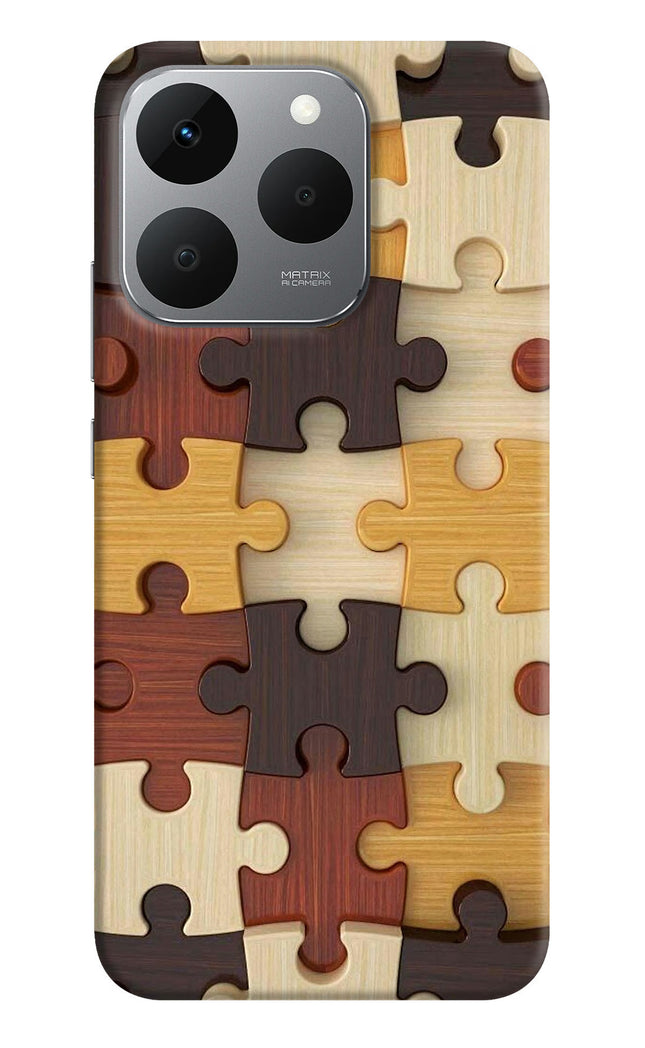 Wooden Puzzle Realme 15T 5G Hard Case Back Cover by Casekaro