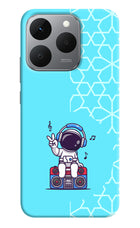 Cute Astronaut Chilling Realme 15T 5G Hard Case Back Cover by Casekaro
