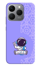 Cute Astronaut Chilling Realme 15T 5G Hard Case Back Cover by Casekaro