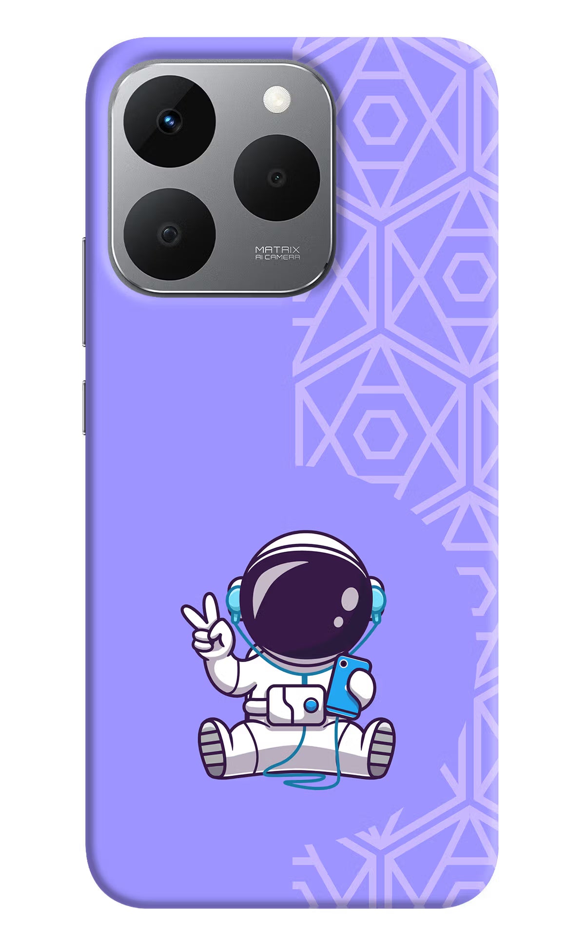 Cute Astronaut Chilling Realme 15T 5G Back Cover