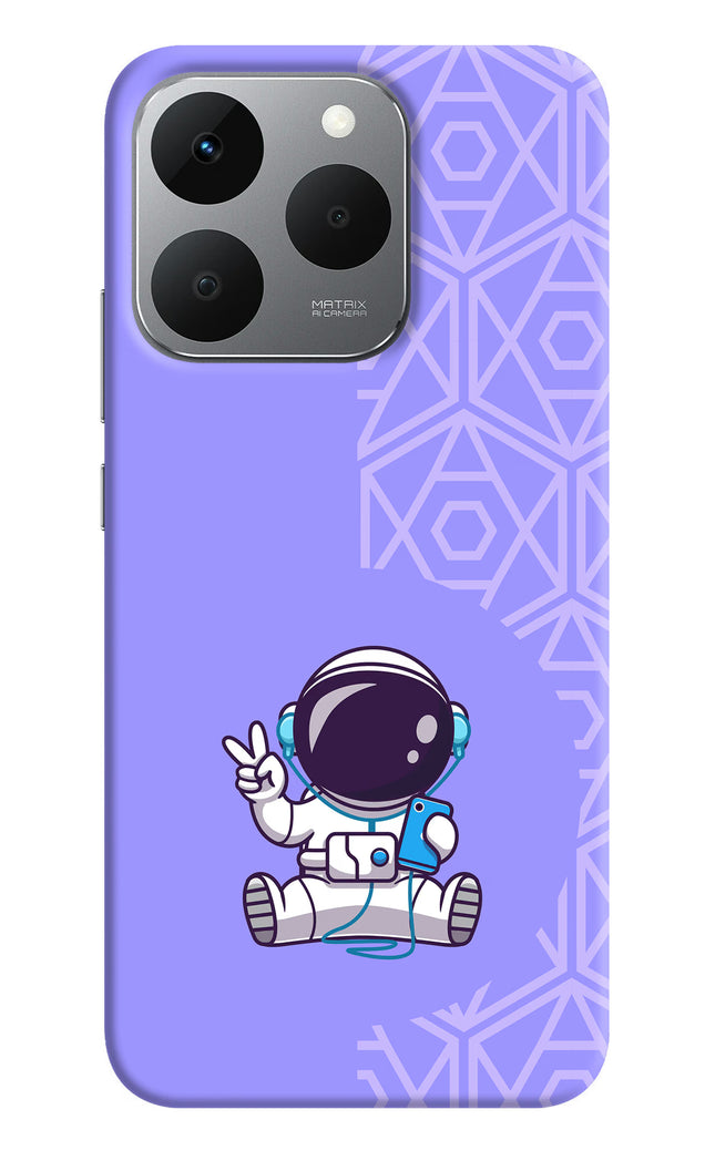 Cute Astronaut Chilling Realme 15T 5G Hard Case Back Cover by Casekaro