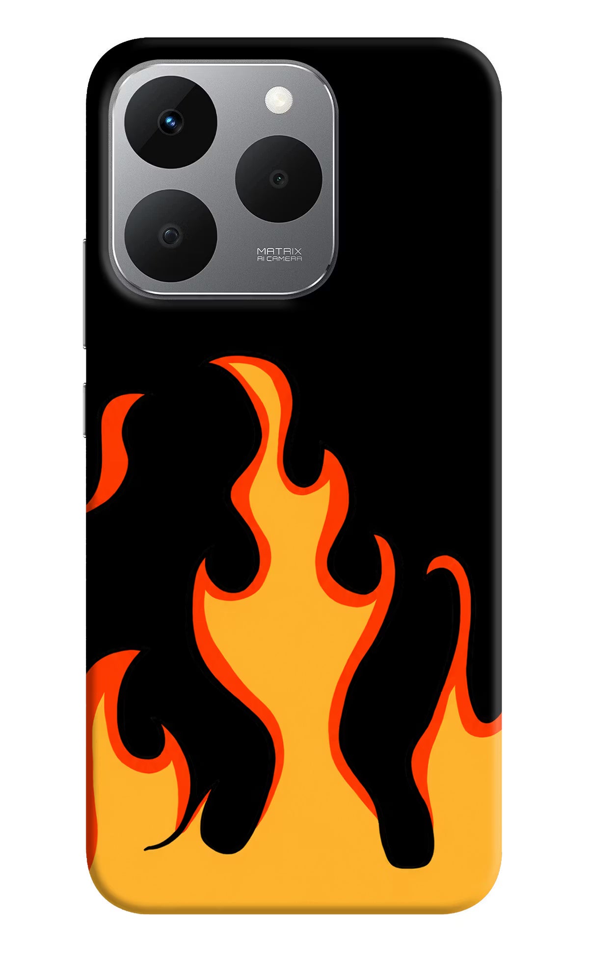 Fired Up – Black Realme 15T 5G Hard Case Back Cover by Casekaro