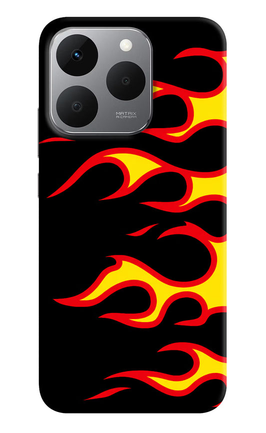 Side Sweep Flames Realme 15T 5G Hard Case Back Cover by Casekaro