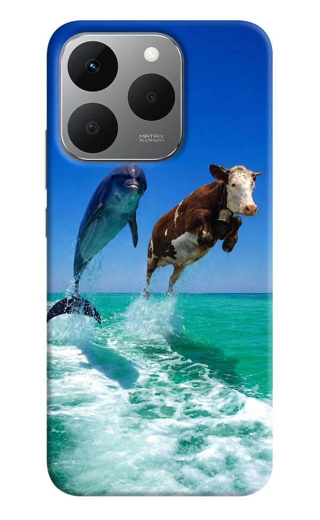 Dolphin vs Cow Realme 15T 5G Hard Case Back Cover by Casekaro