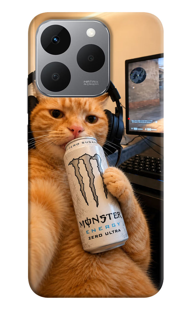 Gamer Cat Energy Realme 15T 5G Hard Case Back Cover by Casekaro