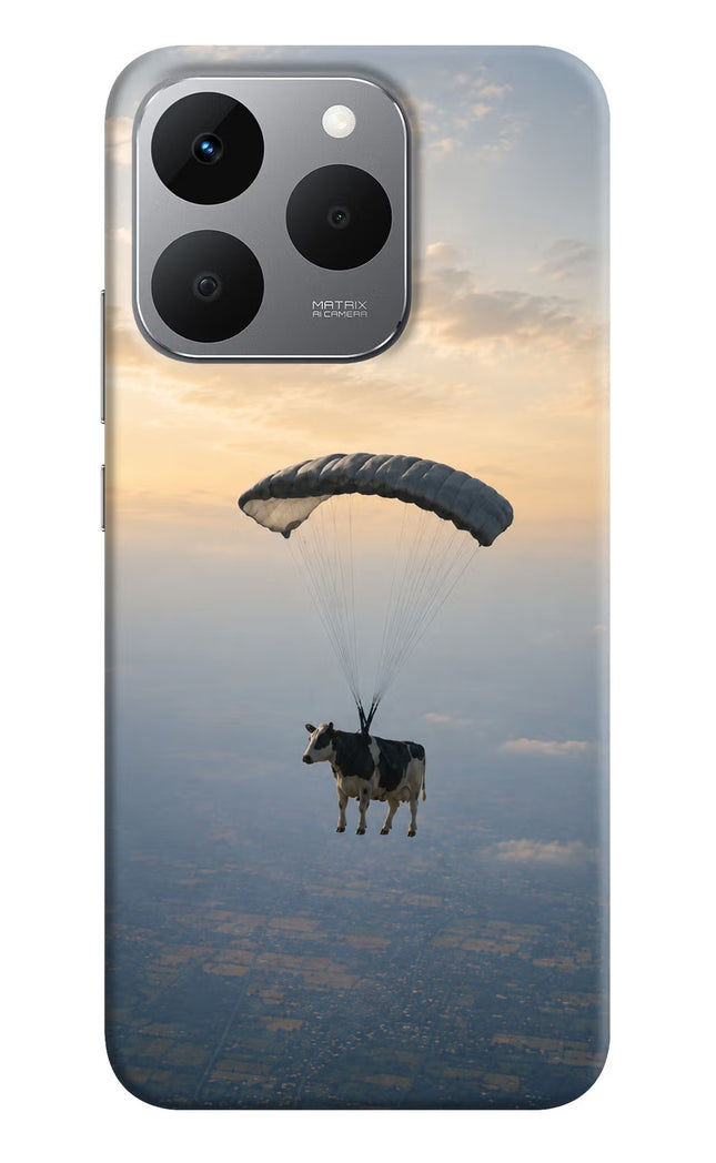 Skydiving Cow Realme 15T 5G Hard Case Back Cover by Casekaro
