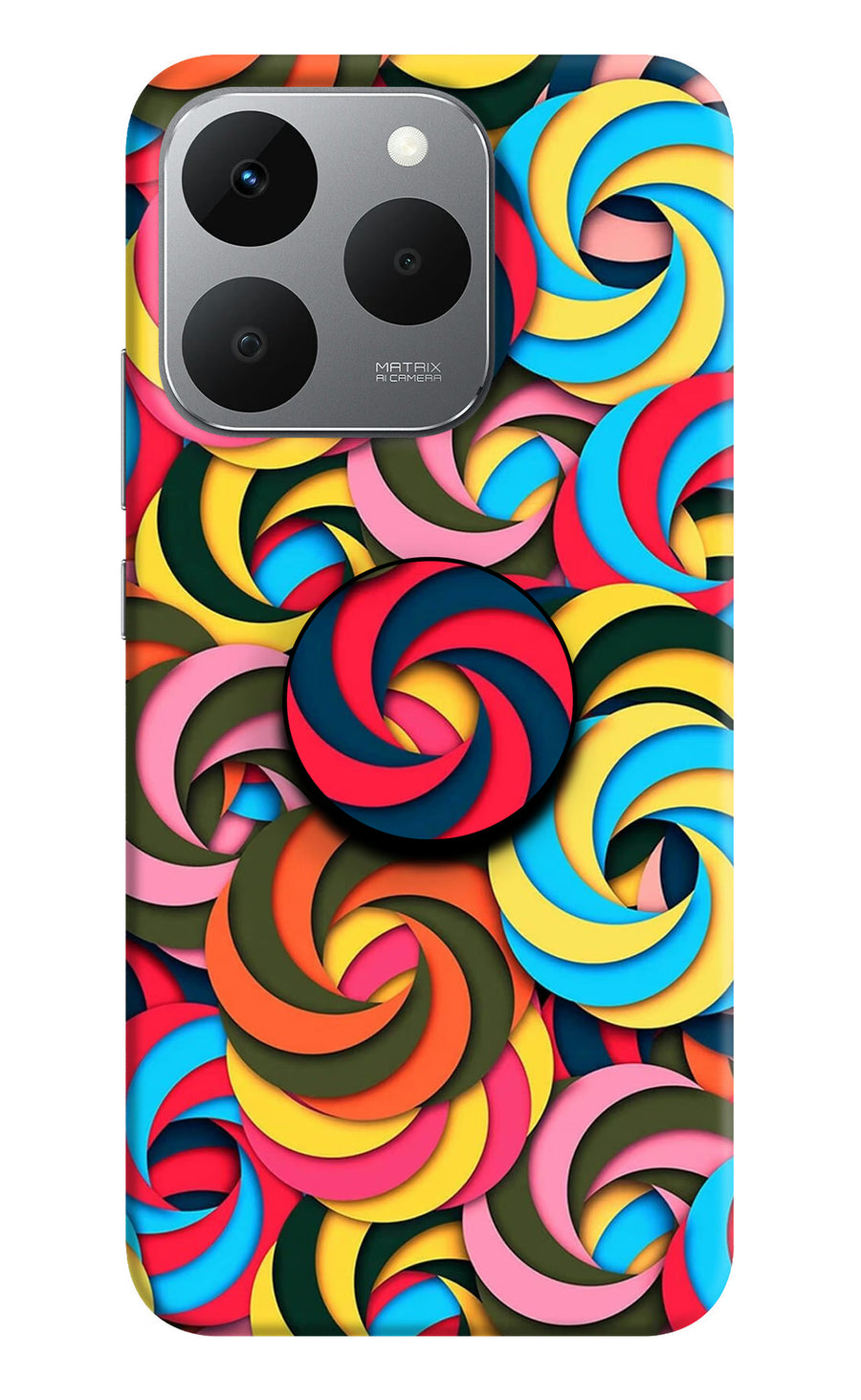 Spiral Pattern Realme 15T 5G Pop Case, Hard case