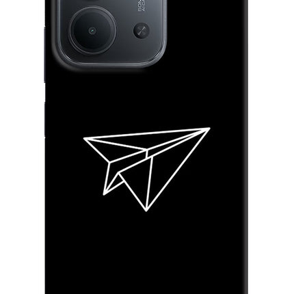 Paper Plane White Redmi 15C 5G Back Cover