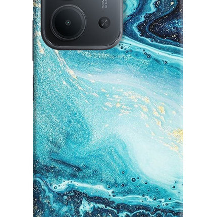 Blue Glitter Marble Redmi 15C 5G Back Cover