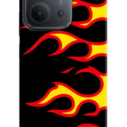 Side Sweep Flames Redmi 15C 5G Hard Case Back Cover by Casekaro