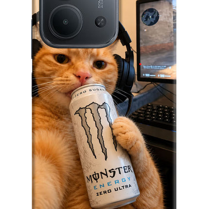 Gamer Cat Energy Redmi 15C 5G Hard Case Back Cover by Casekaro