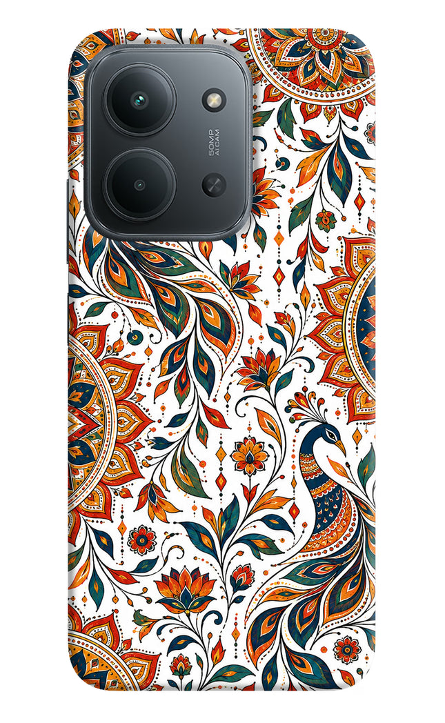 White Mayura Redmi 15C 5G Hard Case Back Cover by Casekaro