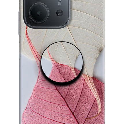 White Pink Leaf Redmi 15C 5G Pop Case