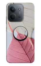 White Pink Leaf Redmi 15C 5G Pop Case