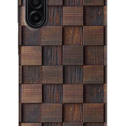 Wooden Cube Design Samsung A17 5G Hard Case Back Cover by Casekaro